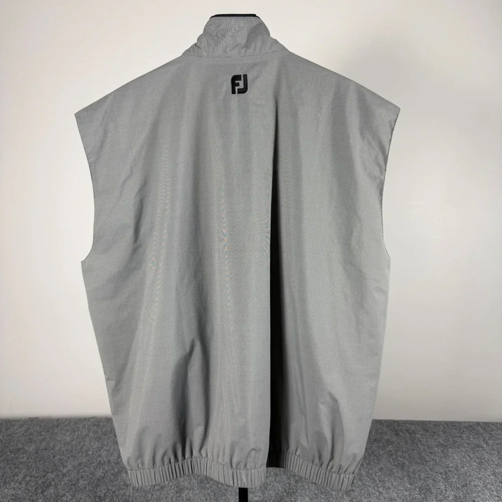 FootJoy DryJoys Tour Collection Golf Vest Mens Large Grey Quarter Zip Sleeveless
